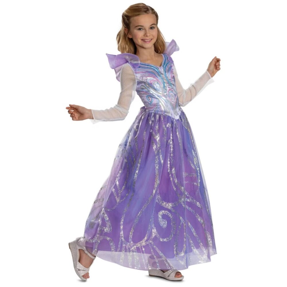 Wicked Glinda Upland Halloween Costume 4/6 Purple Maxi Dress Musical Movie Girls